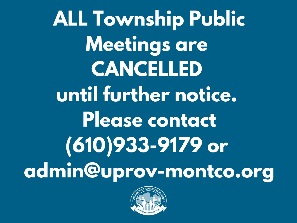 All Public Meetings Cancelled Until Further Notice