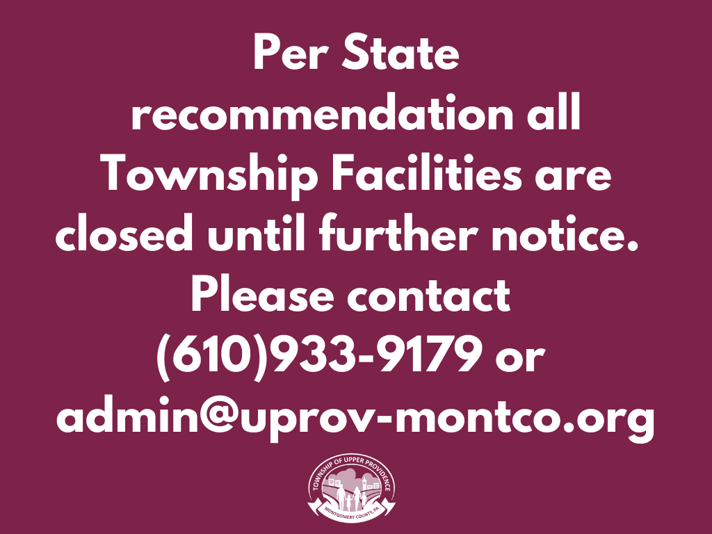 All Township Facilities Closed Until Further Notice