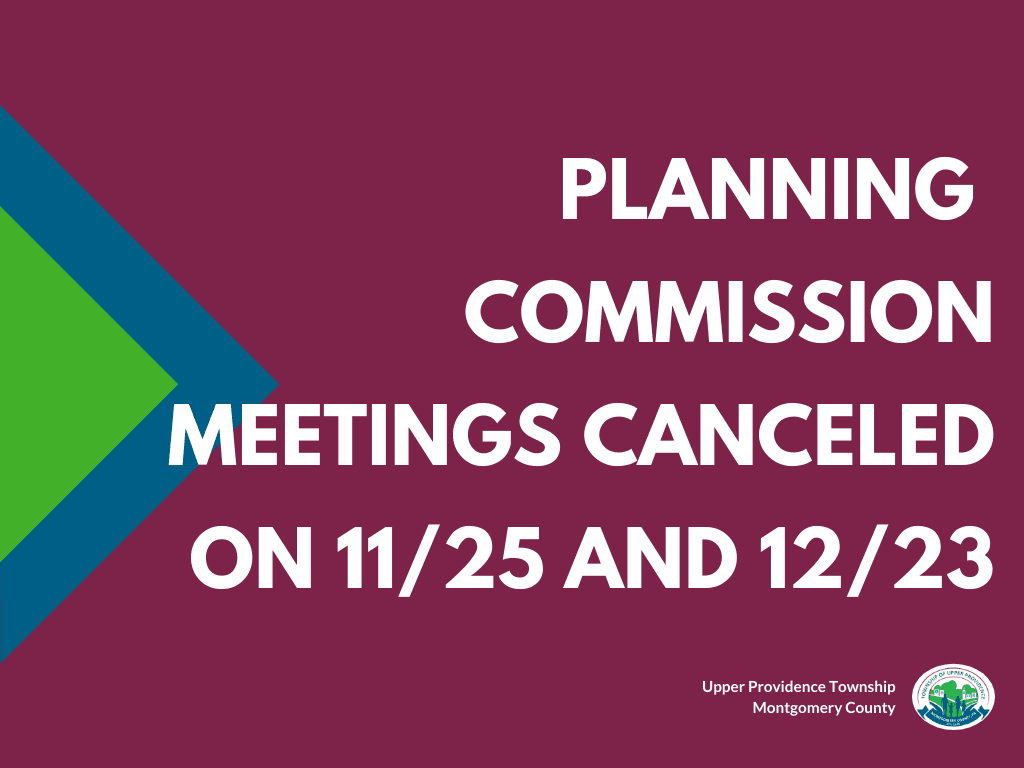 Planning Commission Canceled - 11/25 and 12/23