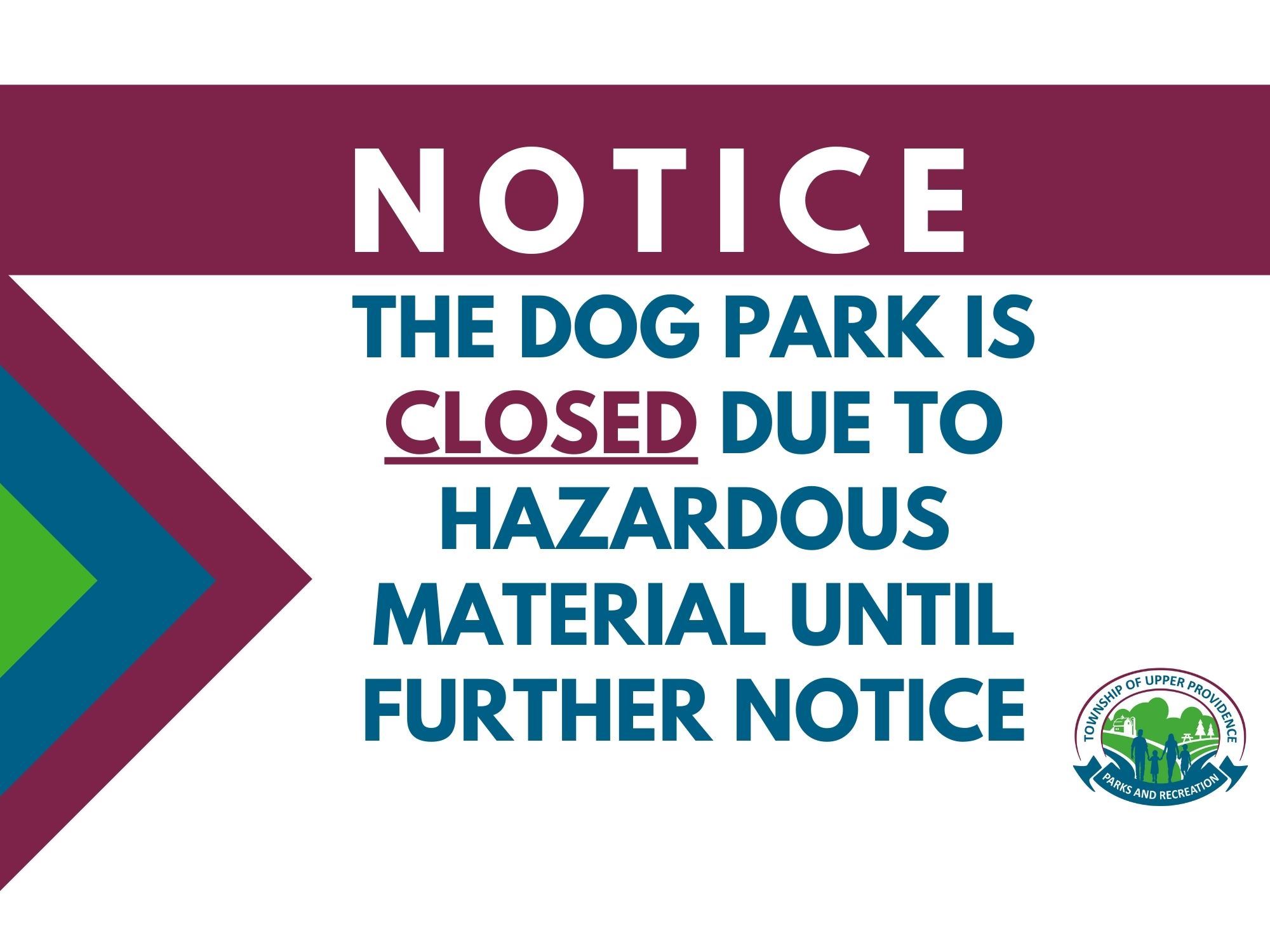 Dog Park Closed NewsFlash