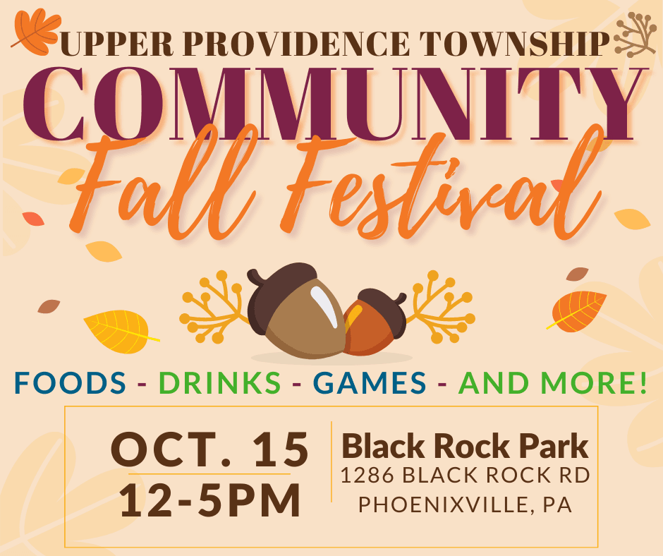 Community Fall Festival Information Graphic - October 15th, 2022 12PM-5PM at Black Rock Park