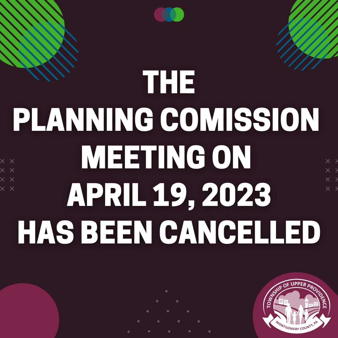 Planning Commission Meeting on April 19 has been cancelled.