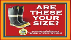 Are these Your Size image of firefighters boots with text