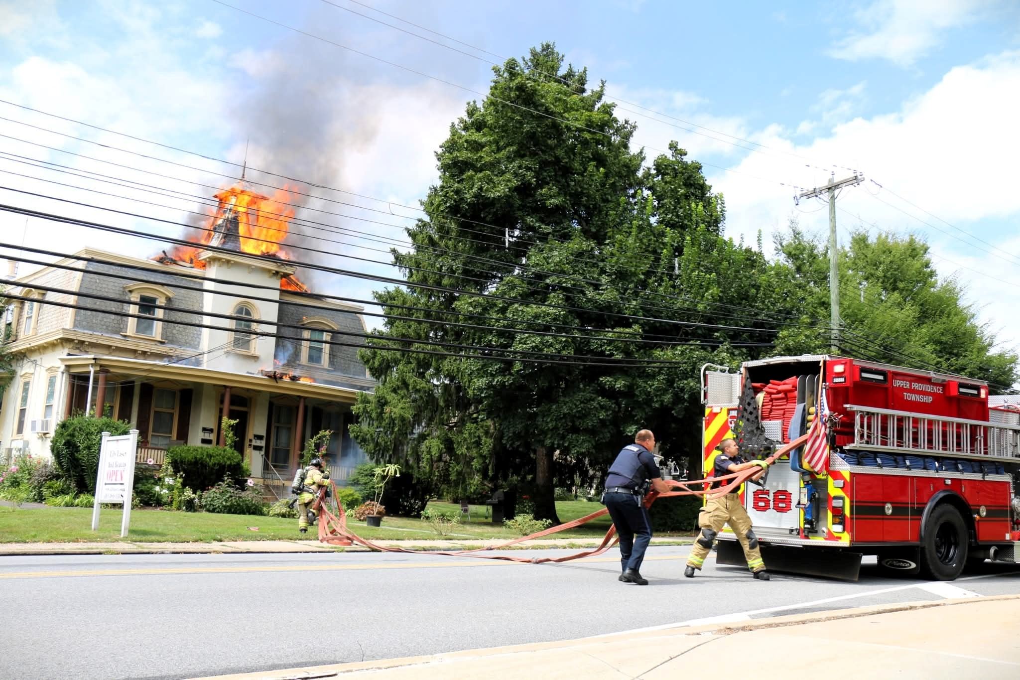 Collegeville Fire Main Street 8.19.2025 photo by Carl Miller